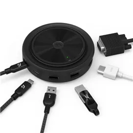 شارژ بیسیم و هاب هفت کاره برند آدام المنتس مدل Adam Elements CASA Hub O7 Wireless Charger USB 3.1 & USB-C 1 in 7 Black