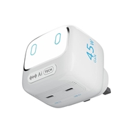 آداپتور شارژ 45 وات هوشمند پاورولوژِی Powerology Lumix GaN AI Power Charger PWCUQC052WH