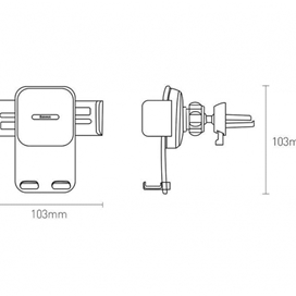 هولدر دریچه کولری بیسوس Baseus Easy Control Clamp Car Mount Holder Air Outlet Version SUYK000201
