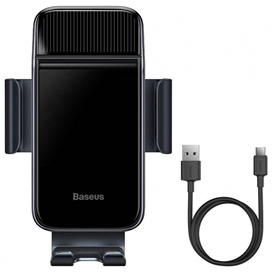 هولدر دریچه کولری هوشمند بیسوس Baseus Smart Solar Power Wireless Holder SUZG000001 خورشیدی