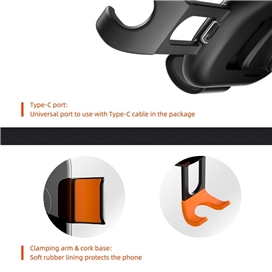 هولدر و شارژر وایرلس دریچه کولری راک Rock W31 Wireless Charger Car Mount Gravity 118A-15 توان 15 وات