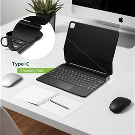 کاور کیبورد دار برند گرین لاین Green Lion مدل Magic Keyboard Case مناسب برای Apple iPad Pro 11 2024