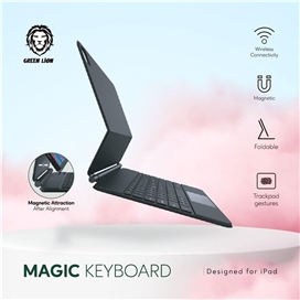 کاور کیبورد دار برند گرین لاین Green Lion مدل Magic Keyboard Case مناسب برای Apple iPad Pro 11 2024
