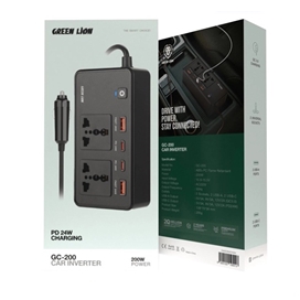 اینورتر 200 وات گرین لاین Green Lion 200W Car Inverter GNGC200CINBK