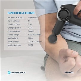 ماساژور تفنگی پاورولوژی Powerology Massage Gun PSM002