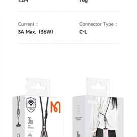 کابل شارژ تایپ سی به لایتنینگ 36 وات و بند آویز مک دودو Mcdodo CA-6820 Multifunctional Lanyard