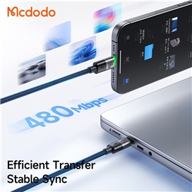کابل شارژ چند سر تایپ سی و لایتنینگ 100 وات 1.5 متر مک دودو Mcdodo 2in1 Cable CA-6700
