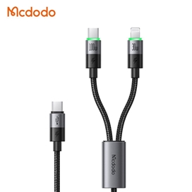 کابل شارژ چند سر تایپ سی و لایتنینگ 100 وات 1.5 متر مک دودو Mcdodo 2in1 Cable CA-6700