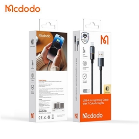 کابل شارژ لایتنینگ 1.2 متر مک دودو Mcdodo Colorful Lights Lightning Cable CA-8170