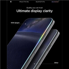 گلس آیفون 16 پرو مکس اسپیگن iPhone 17 Pro Max Screen Protector Glas.tR EZ Fit HD