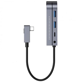 هاب چندکاره بیسوس Baseus Bend Angle Multi-Functional Type C HUB CAHUB-CWJ0G