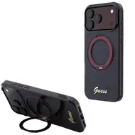 قا برند گس مدل Guess MagSafe IML Hard with Ring Stand & Script Metal Logo مناسب برای Apple iPhone 17 Pro Max