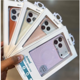 قاب چرمی مگسیف MagSafe ممومی memumi مدل نگین دار مناسب برای Apple iPhone 17 Pro Max