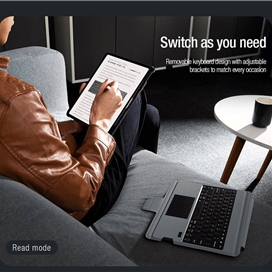 کیف کلاسوری کیبورد دار نیلکین مدل Bumper Combo Backlit Keyboard مناسب برای تبلت اپل Apple iPad Air 11 2024