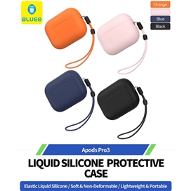 کاور ایرپاد برند بلو مدل Blueo Liquid Silicone Protective Case مناسب برای Apple AirPod Pro 3