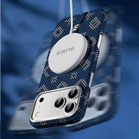 قاب Blueo بلو Gilded Tactile Woven Aramid Fiber Magnetic Case مناسب برای Apple iPhone 17 Pro Max