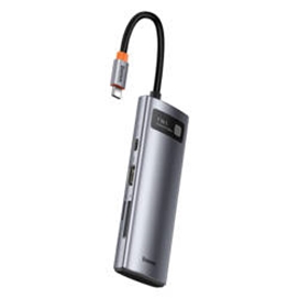 هاب 7 پورت بیسوس Baseus Metal Gleam 7 in 1 Multifunctional Type-C HUB WKWG020113