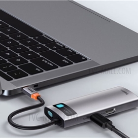 هاب 5 پورت بیسوس Baseus Metal Gleam 5 in 1 Multifunctional Type-C HUB WKWG020013