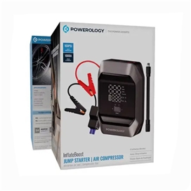 جامپ استارت و پمپ باد پاورولوژی POWEROLOGY JUMP STARTER AIR COMPRESSOR PWKF03MB