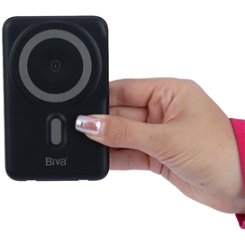 پاوربانک وایرلس 10000 مگنتی بیوا Biva BP-029 Magnetic Wireless توان 20 وات با کابل متصل و استند