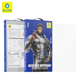 گلس محافظ صفحه برند بلو شفاف بدون حاشیه مدل Blueo Antistatic Dustproof Tempered Glass مناسب برای Apple iPhone 16 Pro Max