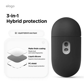 کاور کیس ایرپاد پرو 3 اپل برند Elago مدل Liquid Hybrid Strap Case مناسب برای AirPods Pro (3rd Gen)