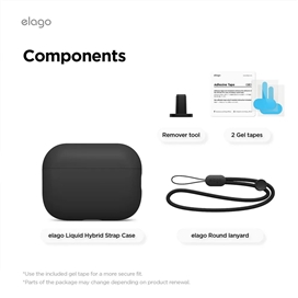 کاور کیس ایرپاد پرو 3 اپل برند Elago مدل Liquid Hybrid Strap Case مناسب برای AirPods Pro (3rd Gen)