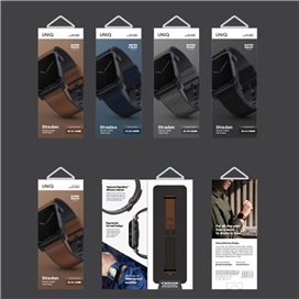 بند چرمی اپل واچ برند یونیک مدل Uniq Straden مناسب برای اپل واچ با سایز 44/45/46/49mm