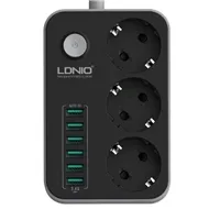 سه راهی برق الدینیو Ldnio 3Power Socket 6Usb SE3631