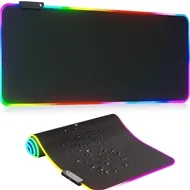 موس پد گیمینگ برند پرودو مدل porodo Wireless Charging RGB Gaming Mouse Pad PDX115