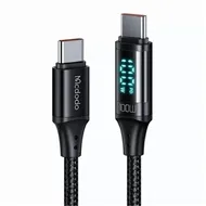 کابل شارژ و انتقال داده تایپ سی به تایپ سی مک دودو مدل MCDODO CA-1100 دارای نمایشگر دیجیتال طول 120 سانتیمتر