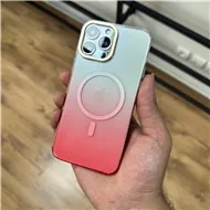قاب کریستالی متال رینگ گلبهی به همراه مگ سیف مناسب برای Apple iPhone 13