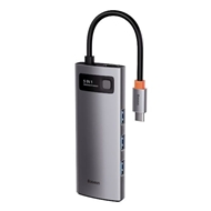 هاب 5 پورت بیسوس Baseus Metal Gleam 5 in 1 Multifunctional Type-C HUB CAHUB-CX0G توان 100 وات