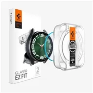 محافظ صفحه گلکسی واچ 6 کلاسیک سایز 47 برند اسپیگن مدل Spigen Glas.tR EZ Fit بسته 2 تایی