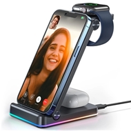 شارژر وایرلس چندکاره با آداپتور 18 وات جویروم JOYROOM JR-WQN01