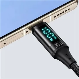 کابل شارژ و انتقال داده تایپ سی به تایپ سی مک دودو مدل MCDODO CA-1100 دارای نمایشگر دیجیتال طول 120 سانتیمتر