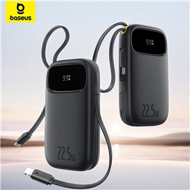 پاوربانک 22.5 وات 20000 با کابل تایپ سی و لایتنینگ بیسوس Baseus Qpow 3 Power Bank PPQD3-2022D