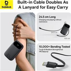 پاوربانک 22.5 وات 20000 با کابل تایپ سی و لایتنینگ بیسوس Baseus Qpow 3 Power Bank PPQD3-2022D