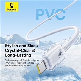 کابل شارژ دو سر تایپ سی 1 متر 100 وات بیسوس Baseus Crystal Fast Charging Cable CB000132