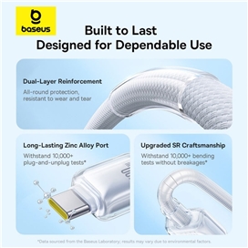 کابل شارژ دو سر تایپ سی 1 متر 100 وات بیسوس Baseus Crystal Fast Charging Cable CB000132