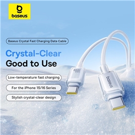کابل شارژ دو سر تایپ سی 1 متر 100 وات بیسوس Baseus Crystal Fast Charging Cable CB000132